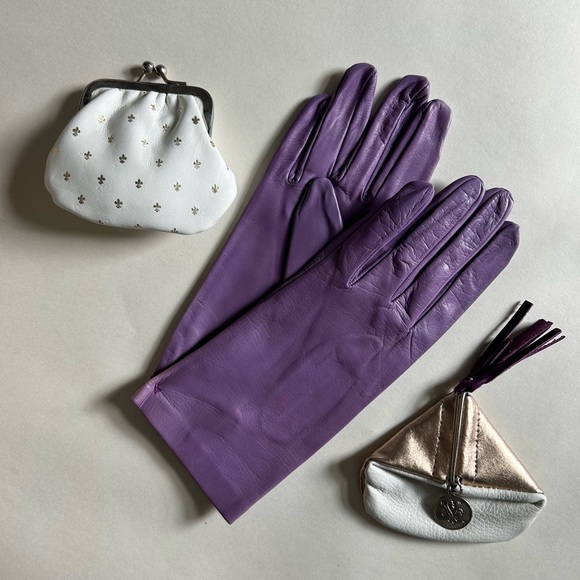 NEW Lavender Italian Leather Driving Gloves- Unlined - Picture 4 of 4